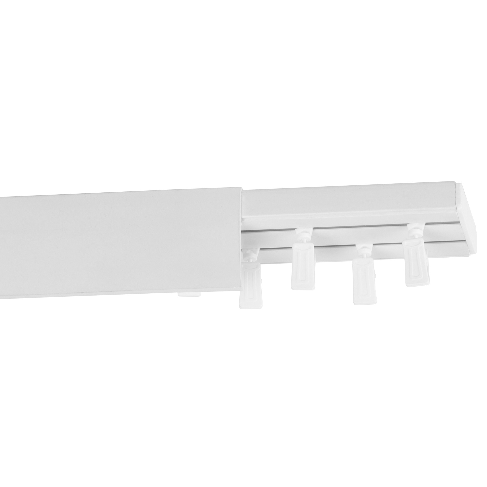 Sina Tavan PVC Rena Cu Doua Canale Cu Masca Clipsuri Alba 230cm sina-tavan-pvc-rena-cu-doua-canale-cu-masca-clipsuri-alba-230cm