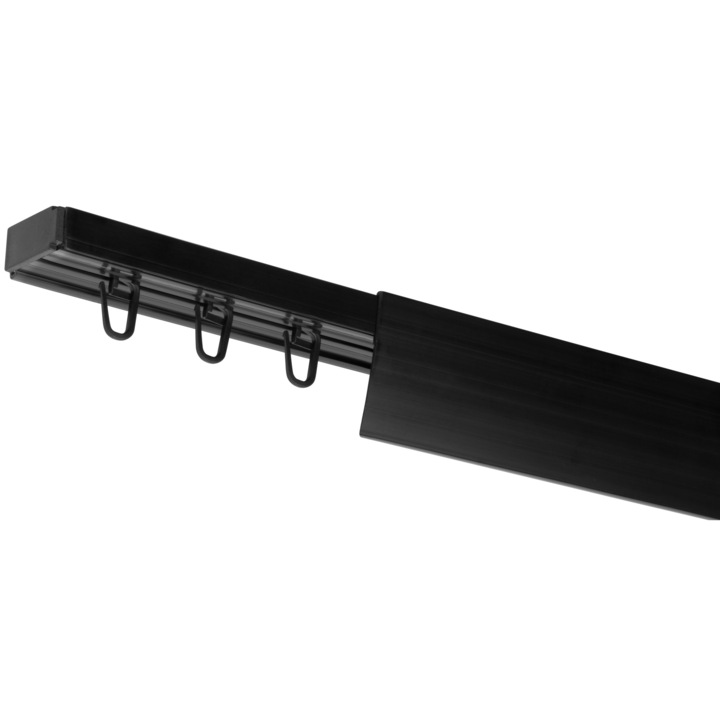 Sina tavan PVC, Rena, cu un canal, cu masca, inele, neagra 400cm