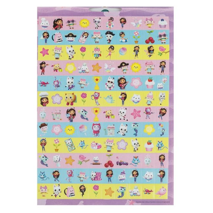 Set de 200 autocolante si stickere, model Gabby's Dollhouse, Multicolor