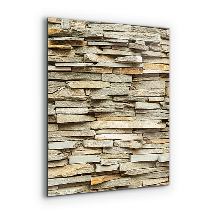 Panou decorativ, Wallfluent, Sticla, Caramizi Naturale, Multicolor, 60x80 cm, 010010510140000004357