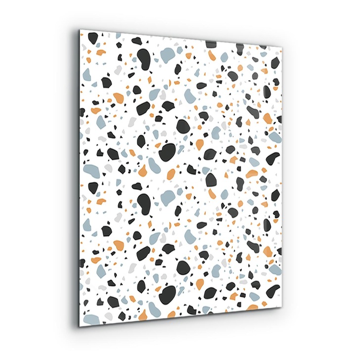 Dekoratív panel, Wallfluent, Üveg, Terrazzo Terrazzo Stone, Többszínű, 60x80 cm, 010010510140000077421
