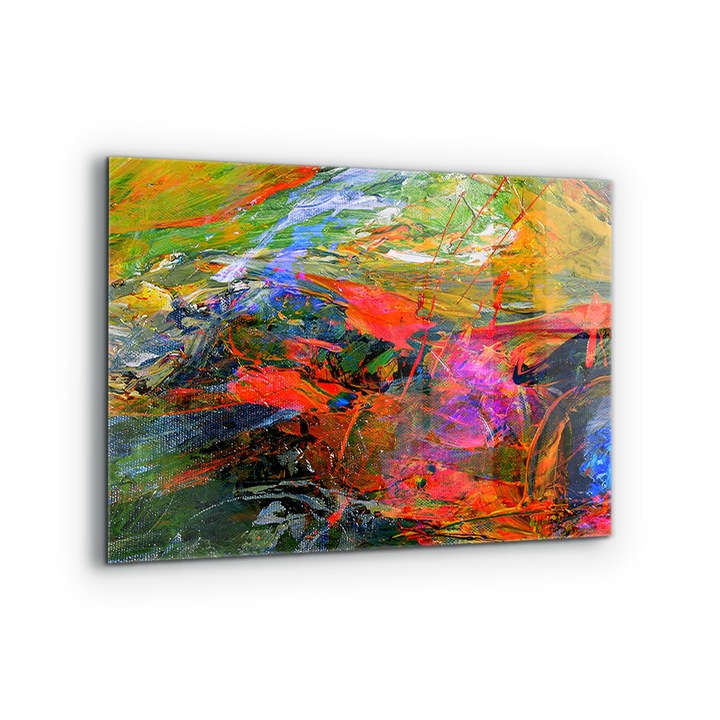 Dekoratív panel, Wallfluent, Üveg, Színes robbanás, Többszínű, 80x60 cm, 010010510130000049414