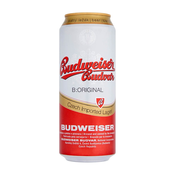 Budweiser Budvar Premium Lager sör 0,5 dobozos 5%