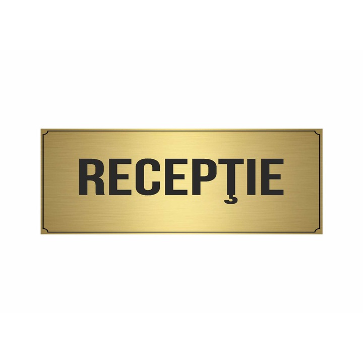 Metalex auriu, receptie, 20 cm x 7,5 cm