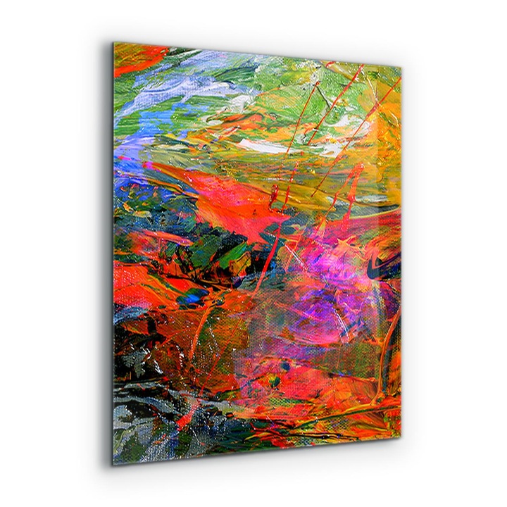 Dekoratív panel, Wallfluent, Üveg, Színes robbanás, Többszínű, 60x80 cm, 010010510140000049414