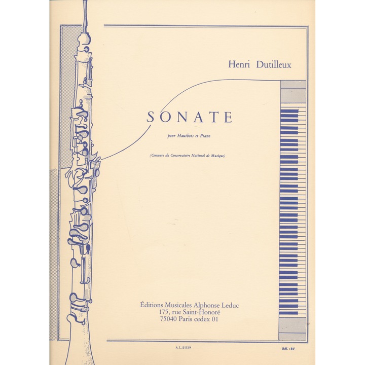 Henri Dutilleux: Sonate - oboára, zongorakísérettel