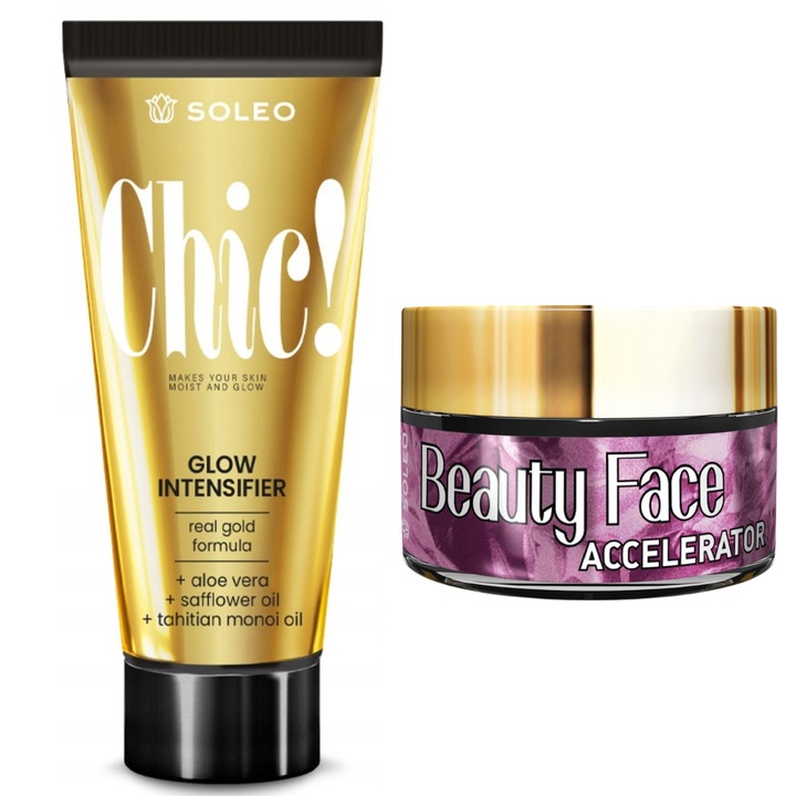 Testápoló krém és arcápoló krém készlet, Soleo, 150 ml/15 ml