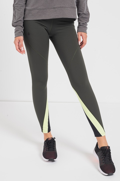 Under Armour, Sportleggings kontrasztos részletekkel, Khaki, S