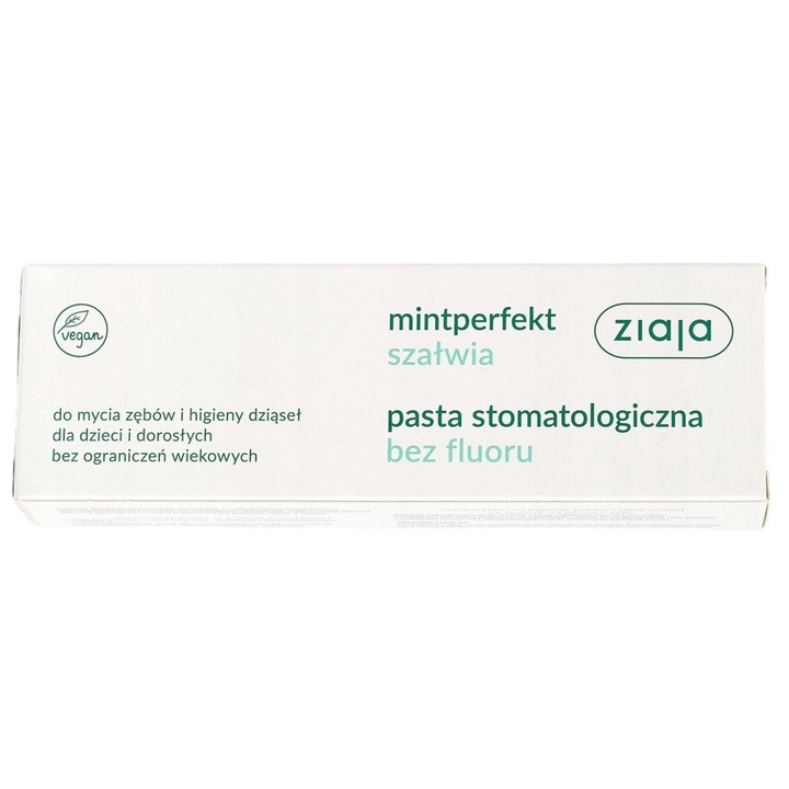 Паста за зъби без флуор, Ziaja, Mint, White
