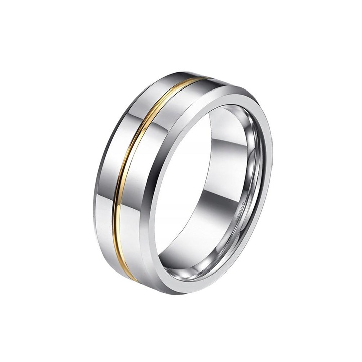Inel pentru barbati, Wolfring, Otel tungsten, Argintiu, EU25/US11