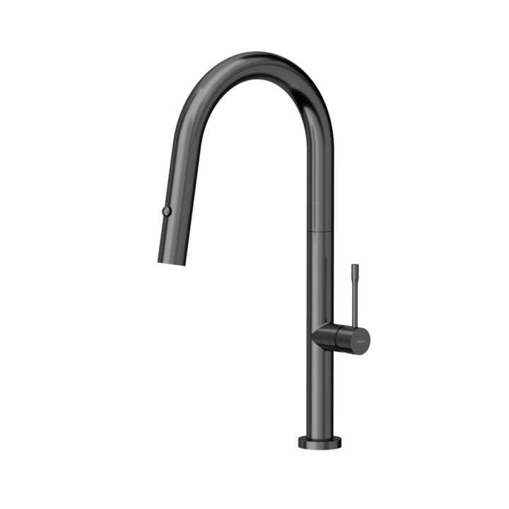 FELICITY T LINE SteelQ konyhai csaptelep kifolyó és zuhany funkcióval, grafit fém