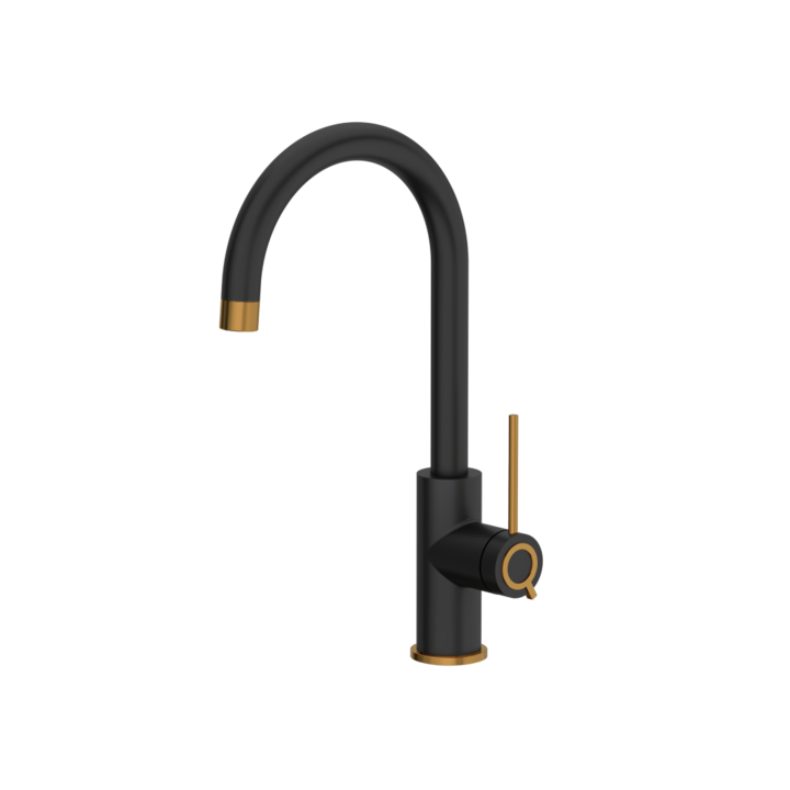 Кухненски кран JODIE Q LINE SLIM SteelQ Pure Carbon / Copper Nano PVD