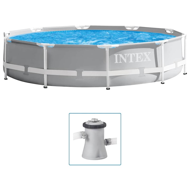 Prism Комплект басейн Frame Premium INTEX, 305x76 см, 17.8 Kg, Сив