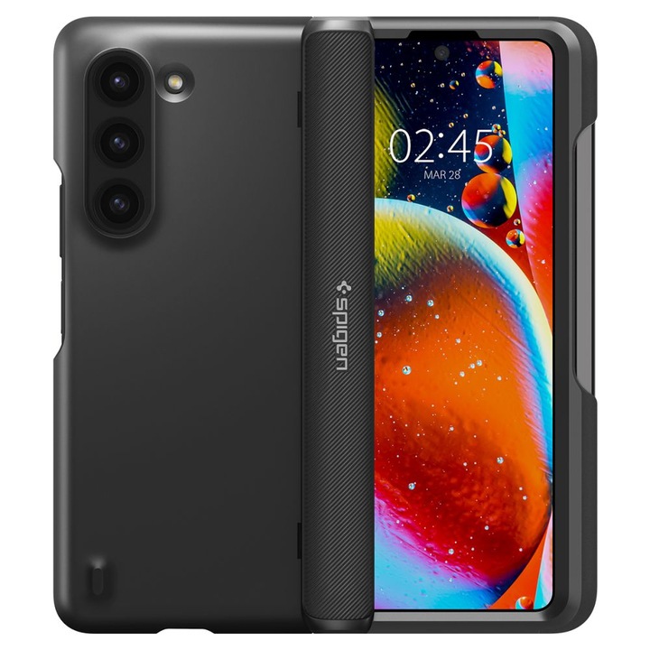 Carcasa Spigen Slim Armor Pro Pen compatibila cu Samsung Galaxy Z Fold 5 Black