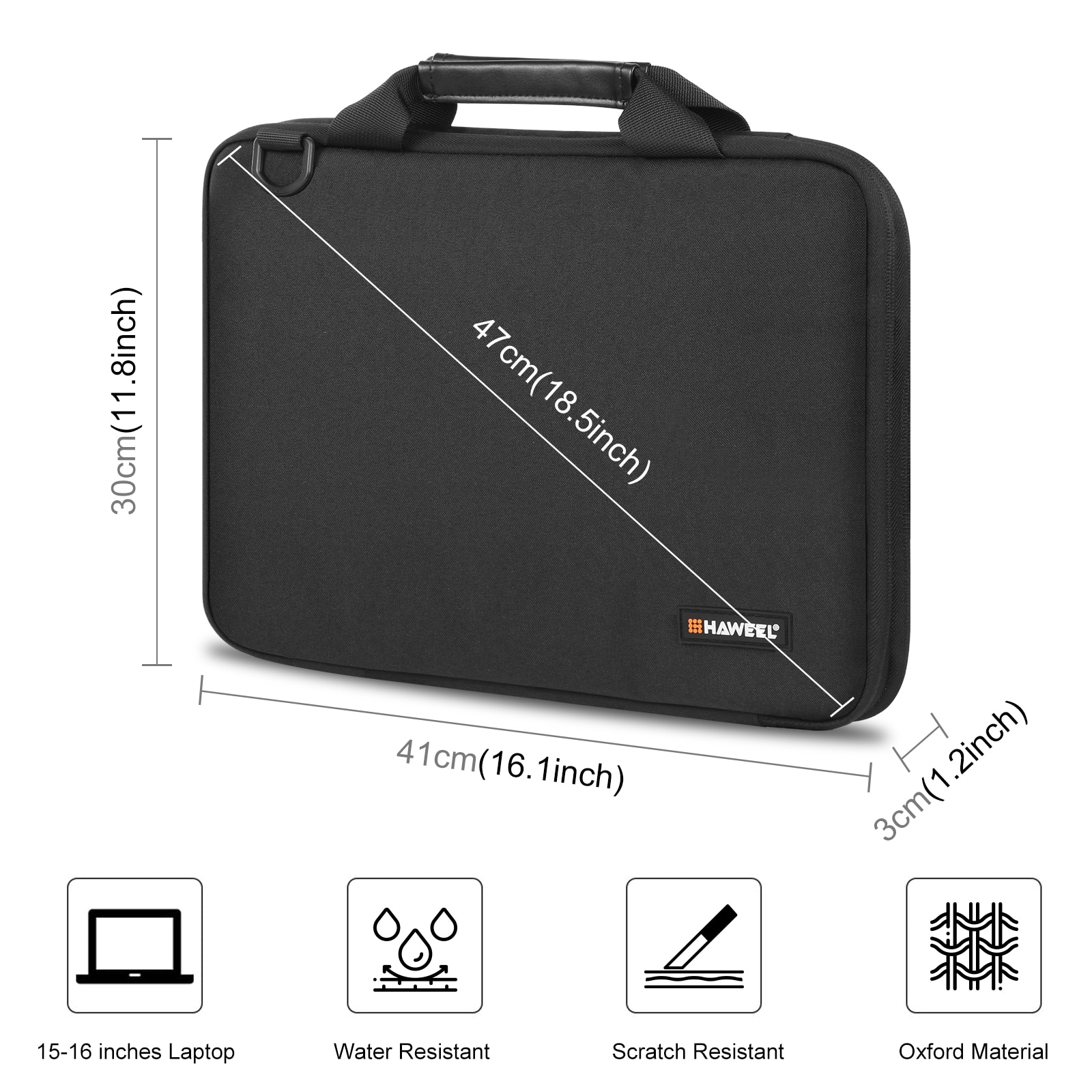 Geanta pentru laptop 15-16 inch, negru, eR D L