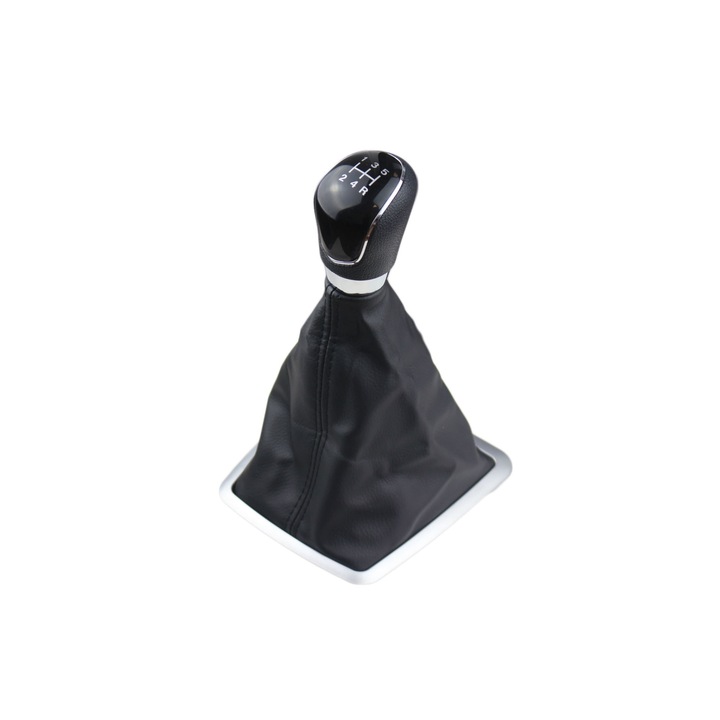 Nuca si manson schimbator de viteze Emzone, Compatibil cu Ford Focus, 5 trepte, Piele ecologica/ABS, Negru