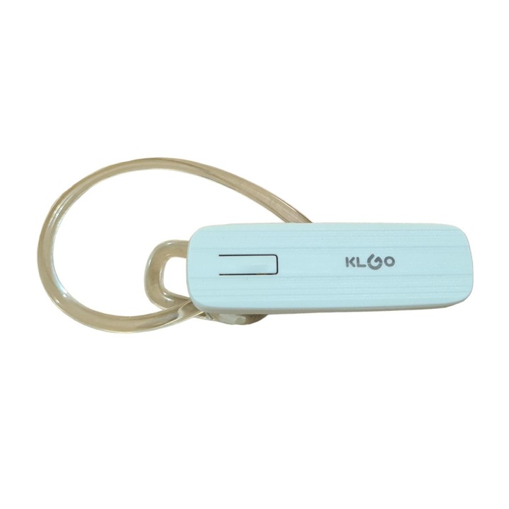 Bluetooth хендсфри слушалка, KLGO HL 1, вграден микрофон, максимално разстояние 10 метра, бяла