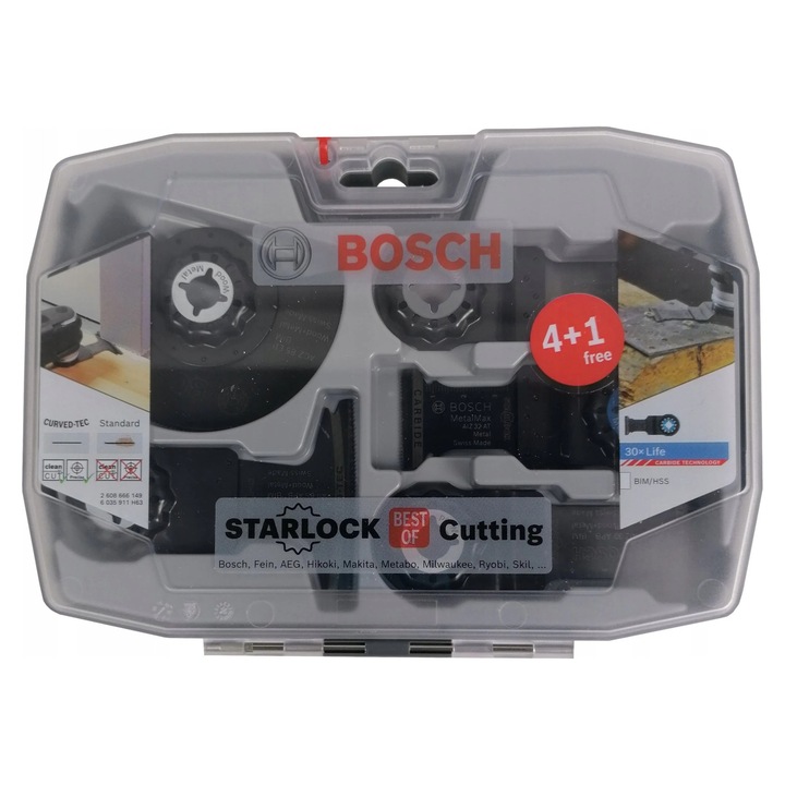 Set 5 accesorii pentru multicutter Bosch, prindere Starlock, taiere lemn si metal