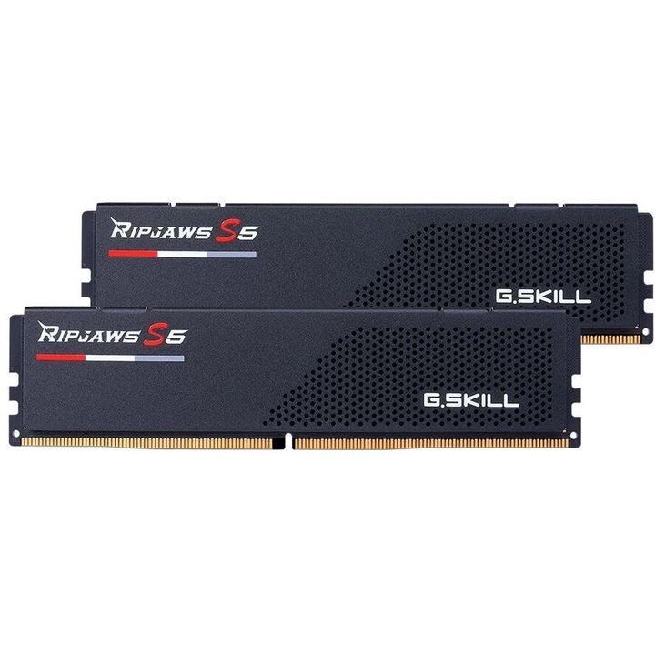 Памет G.SKILL Ripjaws S5 64GB, DDR5 PC5-48000 6000MHz CL36, F5-6000J3636F32GX2-RS5K, двуканален комплект, черен