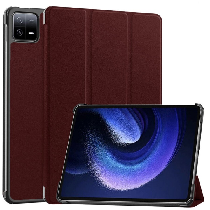 Husa Tableta din Piele pentru Xiaomi Pad 6, Protectie Completa, Functie de Stand, Ultra Durabil, Visiniu
