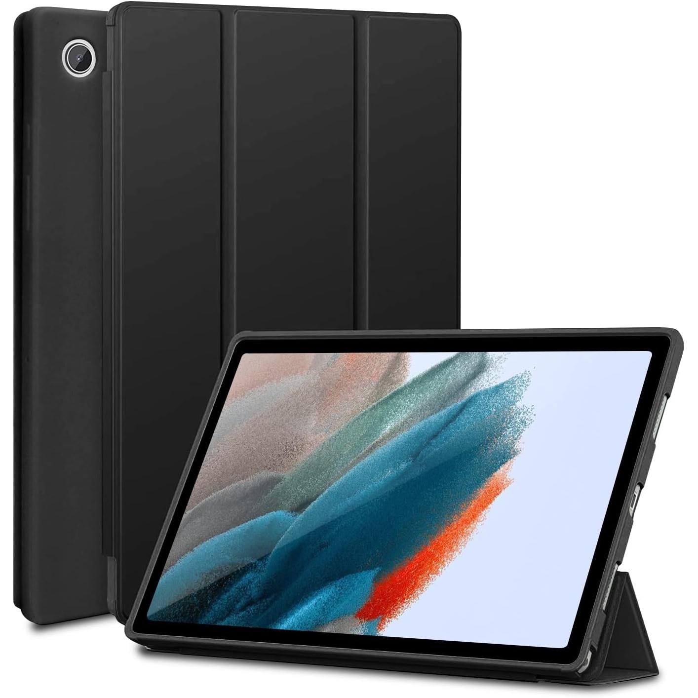 Husa Ultra Slim, Revomag, pentru tableta Samsung Tab A8 10.5 inch, TPU Smart Cover, Negru