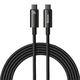 Cablu Baseus Tungsten Gold, USB-C la USB-C, 240W, Fast Charging, 3m, Negru