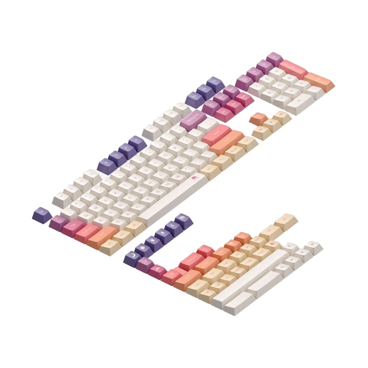 Комплект бутони Nuphy Carmine Cloud Cherry Profile Dye-sub PBT Keycaps за механична клавиатура