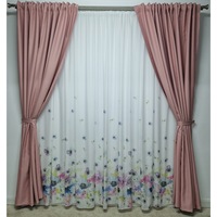 Draperie Roz Uni, Blackout cu rejansa pentru sina 2 buc x 100 x 240