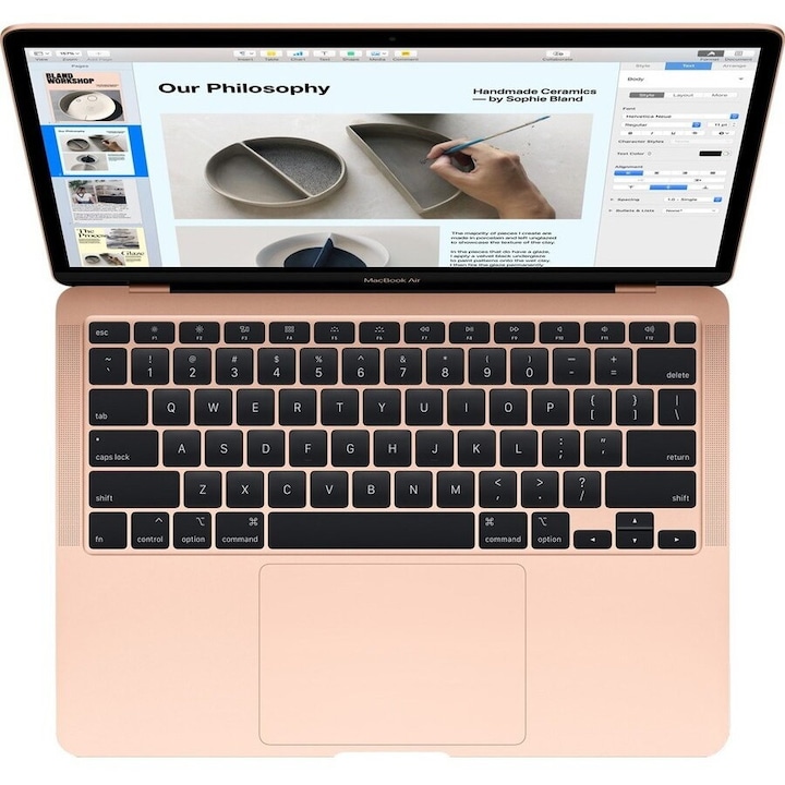 Apple Air laptop, Apple M1, 13,3 hüvelykes, 8 GB RAM, 256 GB SSD, Mac OS Big Sur, arany