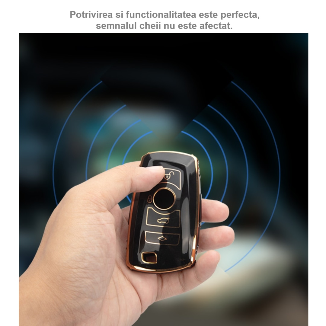 Husa de protectie Premium pentru cheie BMW, material TPU de inalta ...