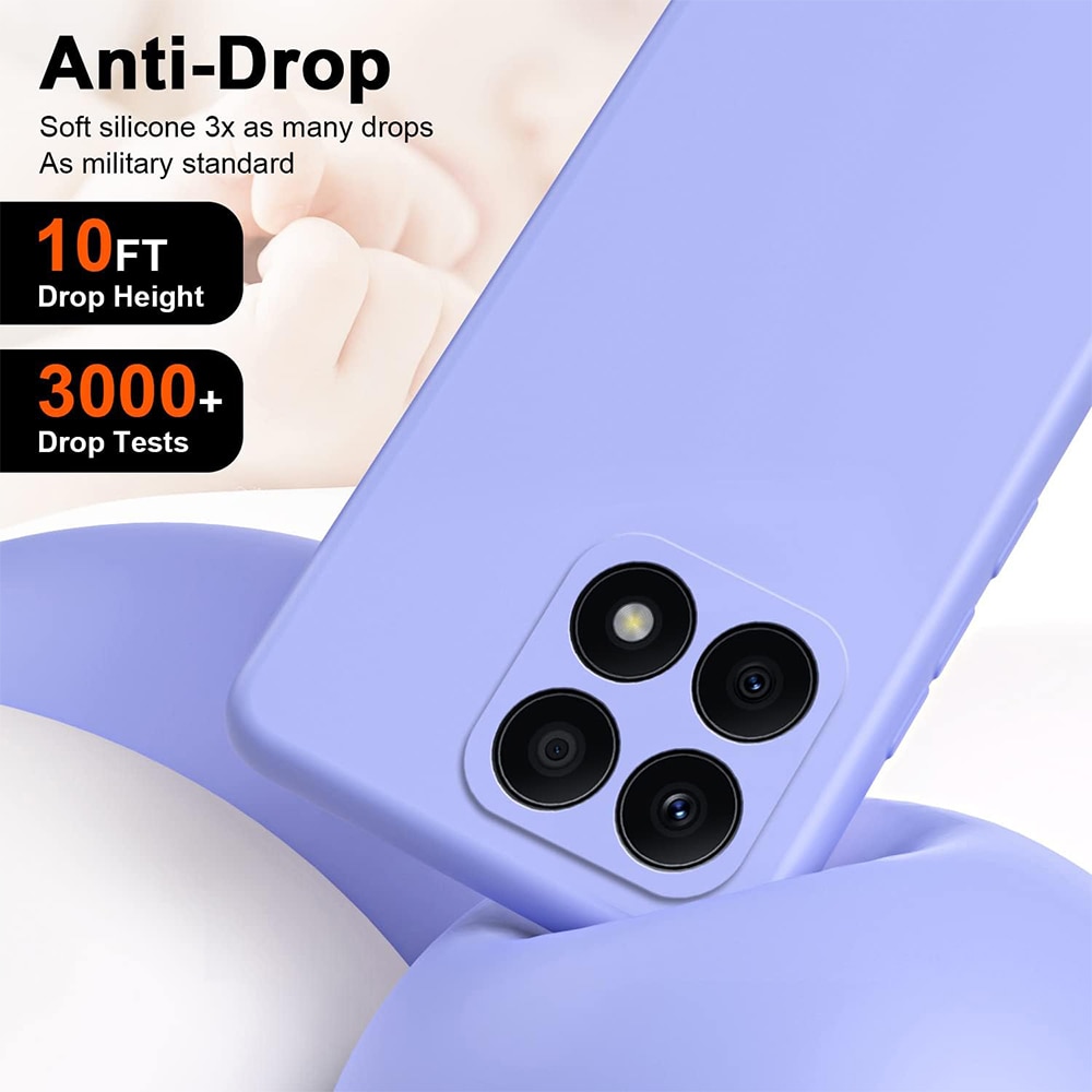 Husa Jelly Silicone Compatibil cu Honor X6, Interior de microfibra, Flexibila, Lila