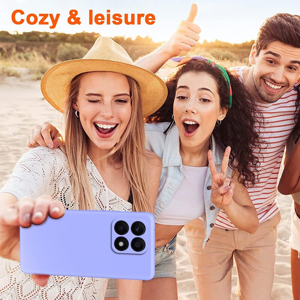Husa Jelly Silicone Compatibil cu Honor X6, Interior de microfibra, Flexibila, Lila