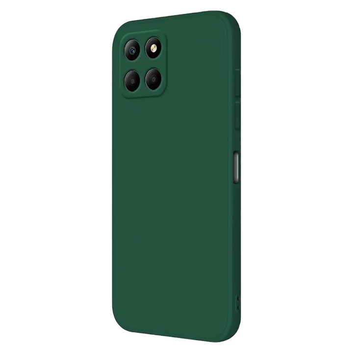 Husa Jelly Silicone Compatibil cu Honor X6, Interior de microfibra, Flexibila, Verde Inchis
