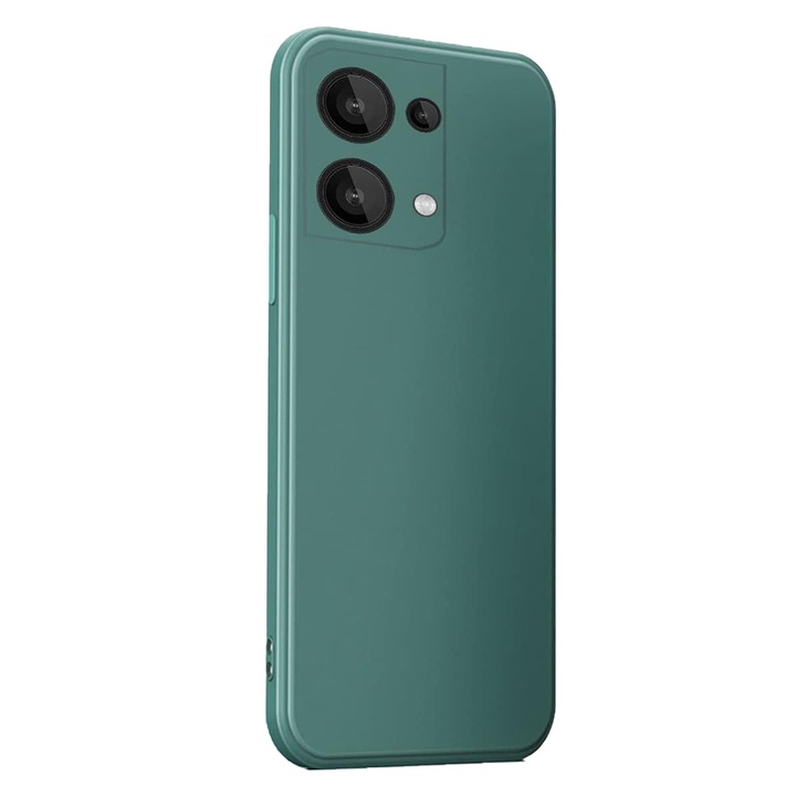 Husa Jelly Silicone Compatibil cu Oppo Reno 8 5G, Interior de microfibra, Flexibila, Verde Inchis