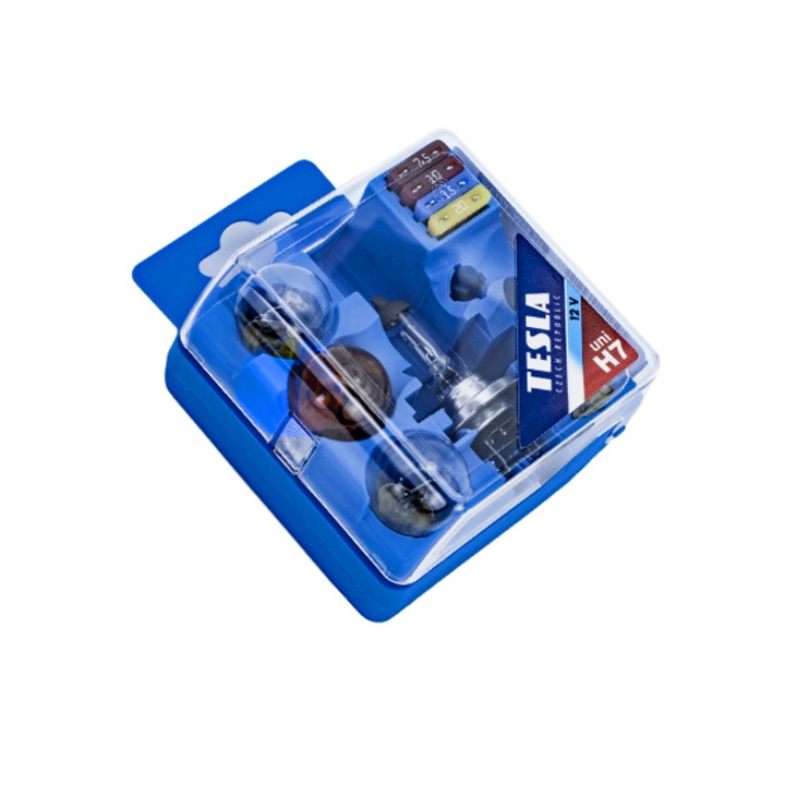 Set becuri si sigurante auto Tesla H7/12V