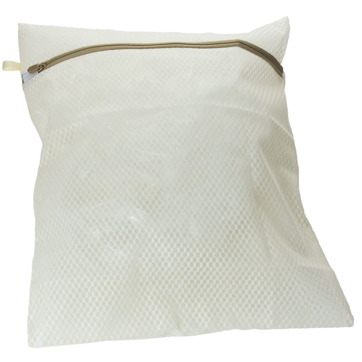 Saculet Pentru Rufe Delicate Si Lenjerie Intima, Nice Life, Cu Fermoar, 40X50 Cm, Bej