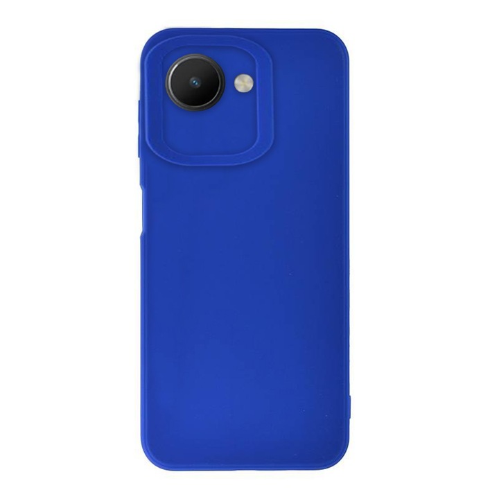 Силиконов калъф, съвместим с Realme C30, Soft Matt, Camera Protection, Blue