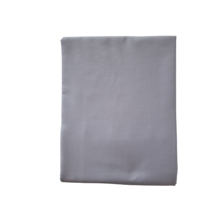 Cearceaf de pat, 100% bumbac satinat, 240x260cm, Nazenin Home, Line Gri