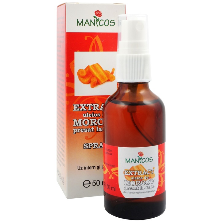 Extract uleios de Morcov presat la rece, pentru uz intern si extern, spray, 50ml, Verre De Nature