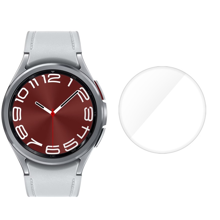 SILKASE fólia készlet Samsung Galaxy Watch6 Classic 43 mm-es telefonhoz, 3 db, szilikon, megújuló, teljes kijelzős