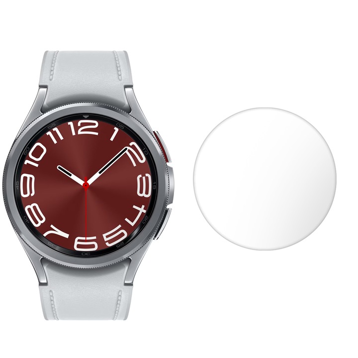 3 db SILKASE matt fólia készlet Samsung Galaxy Watch6 Classic 43mm-hez, szilikon, teljes kijelző