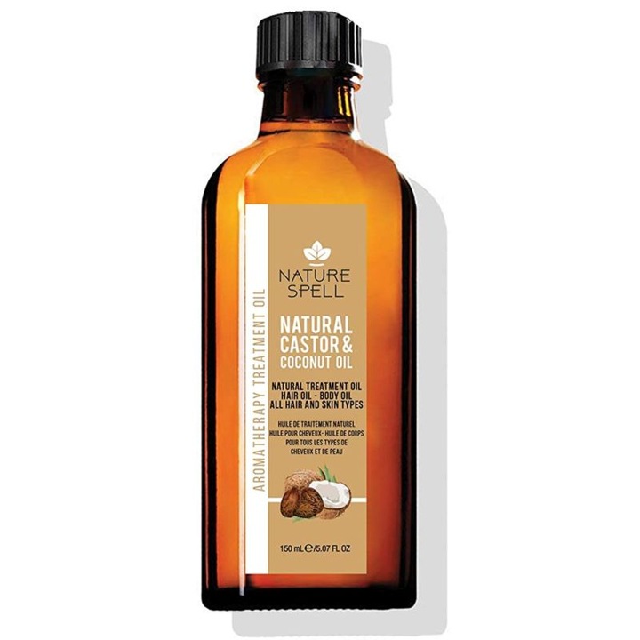 Ulei Natural de Ricin & Cocos - NATURE SPELL Castor & Coconut Oil for Hair & Skin, 150 ml