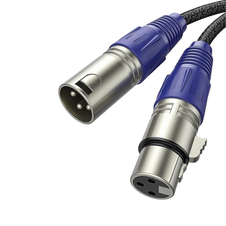 Cablu Audio XRL, Snow KIds, Extensie Echipamente Audio, Instrumente, Microfon, Conectori Mama - Tata - 2 m