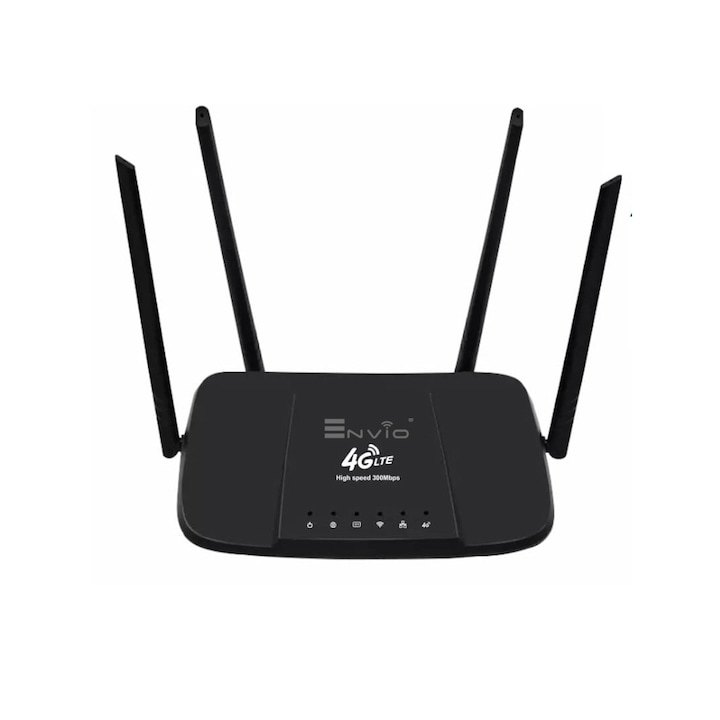 Router wireless N 4G LTE ENVIO ETS-WIFI4G 2.4 GHz 300 Mbps 4 antene slot nano SIM