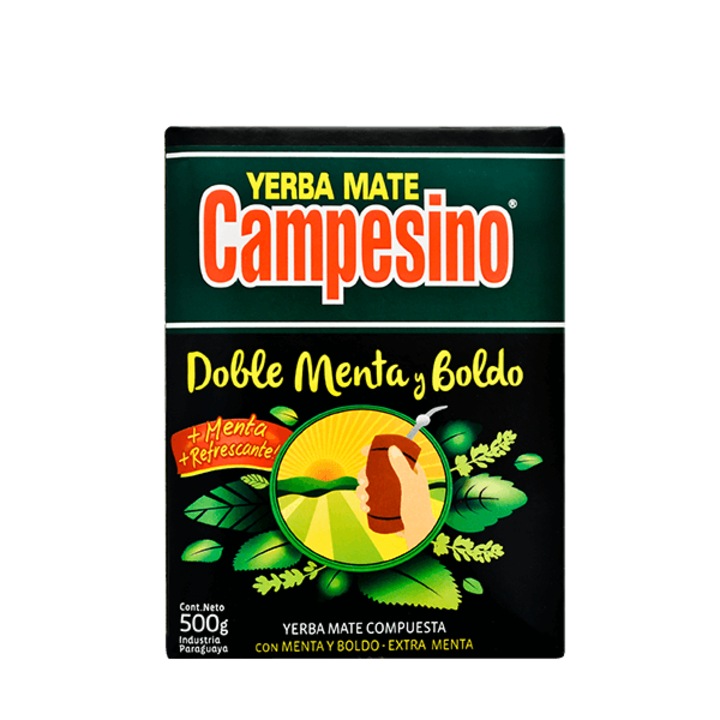 Yerba Mate Tea, Campesino, Double Menta, Gyümölcs, 500g