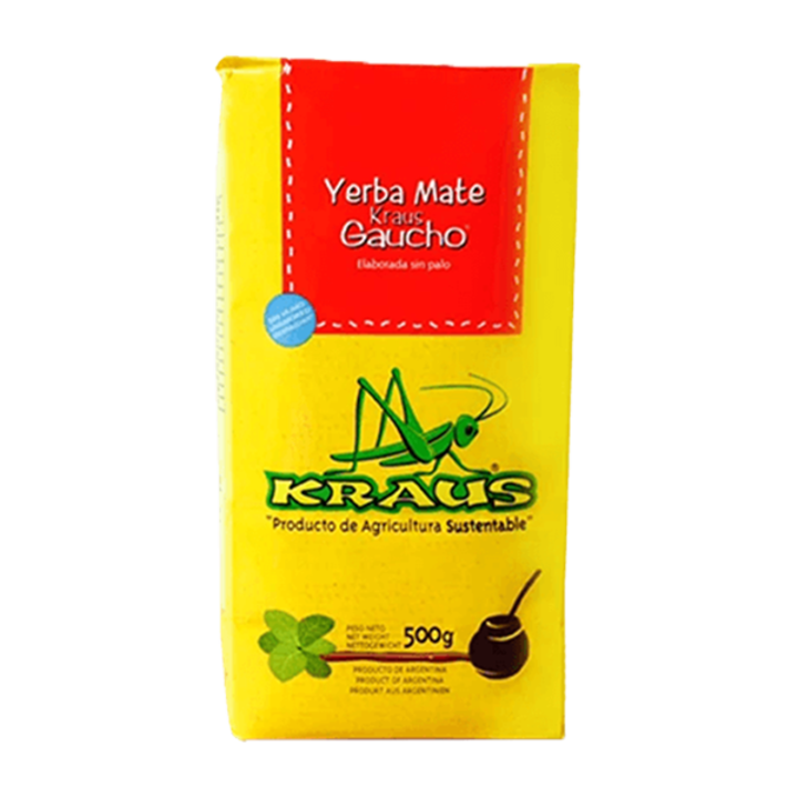 Yerba Mate, Tea, Kraus, Gaucho Sin Palo, Gyümölcs, 500g