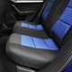 Huse scaune auto SMARTIC®, Premium Lux, 11 piese, compatibile cu airbag, rabatabile, 3 straturi de material, albastru/negru