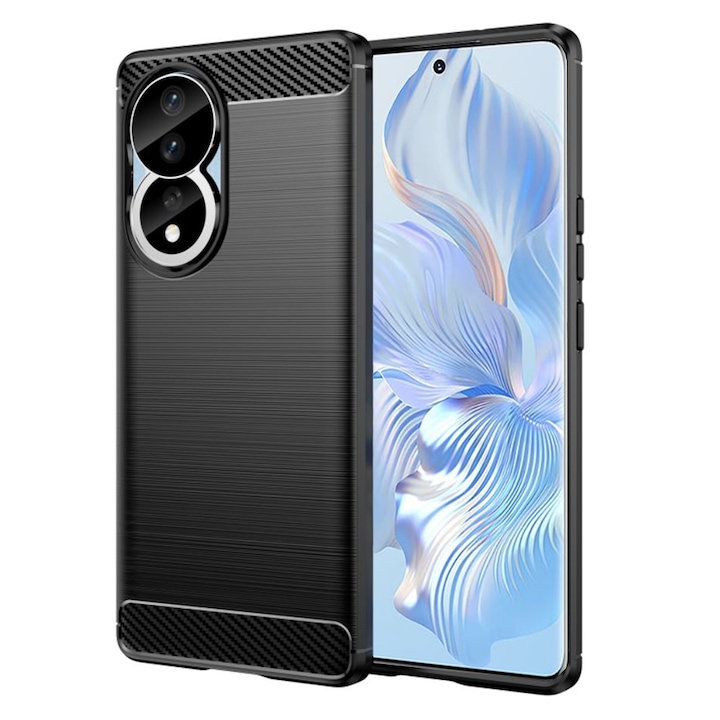 Honor 90 Daden Carbon Rugalmas Anti-Shock tok, Hibrid Anti-Shock, Fekete