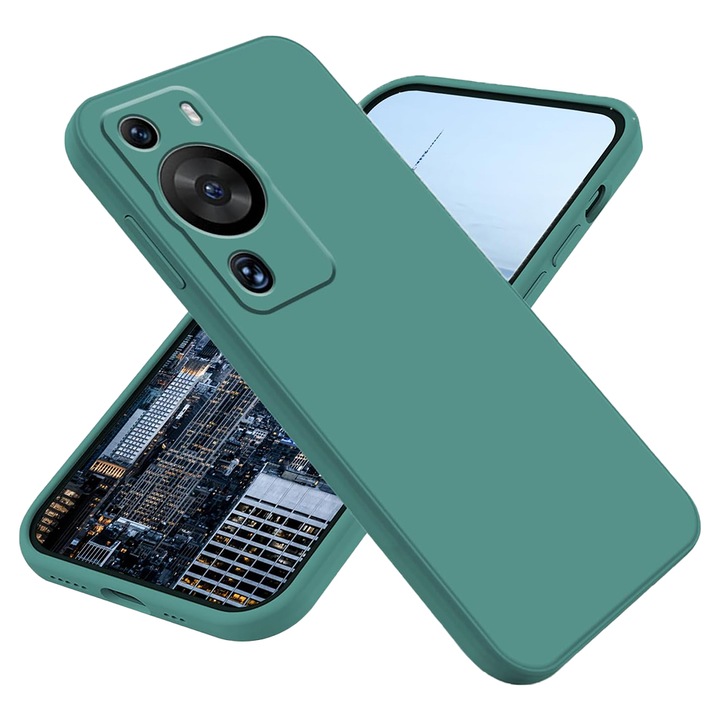 Протектор G-Tech за Huawei P60 / P60 Pro, микрофибър, гъвкав, тъмнозелен