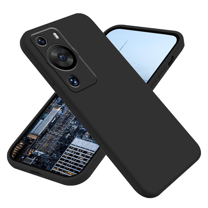 Husa Jelly Silicone Compatibil cu Huawei P60 / P60 Pro, Interior de microfibra, Flexibila, Negru